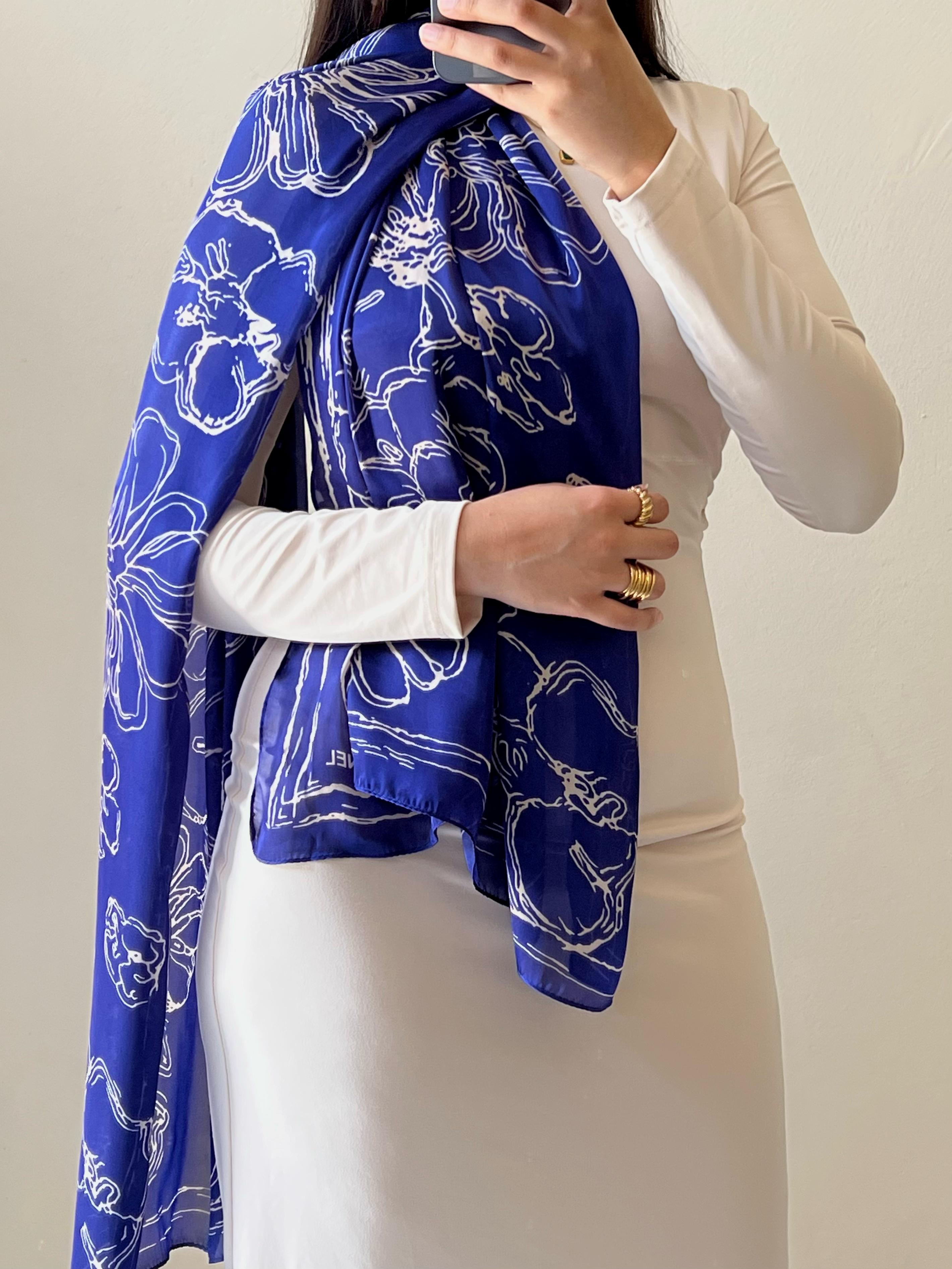 Floral Fizz- Royal Blue