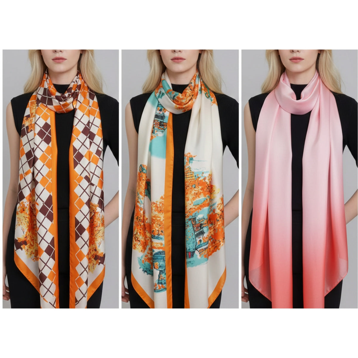 Bundle Offer - 4 (3 Silk Scarves)